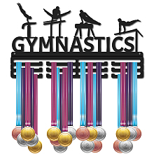 CREATCABIN Gymnastics Medal Hanger Display Sports Medal Holder Iron Competition Wall Hanging Rack Frame Hook Display for Athletes Players Gymnastics Women Man Gift Over 60+ Medals 15.7 x 8.9 Inch