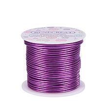 BENECREAT 18 Guage Aluminum Wire Length 492F Anodized Jewelry Craft Making Beading Floral Colored Aluminum Craft Wire - Purple