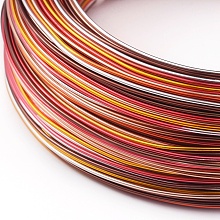 Round Aluminum Wire, Colorful, 18 Gauge, 1mm, about 93.6m/roll