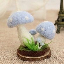 Honeyhandy DIY Needle Felting Kit, with Iron Needles, Foam Chassis & Wool, Mushroom, Mixed Color