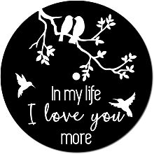 CREATCABIN Vinyl Records for Crafts 1950s Hippie Vinyl Decor Records Wall Decor Waterproof Indie Aesthetic Decoration for Birthday Wedding Anniversary Women Friends 11.8Inch-In My Life I Love You More