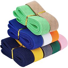 BENECREAT 1" 10 Colors Elastic Twill Ribbon, 20 Yards Flat Stretch Webbing Band Trim for Waistband, Skirt, Headband, Garment Sewing Accessories, Craft Project