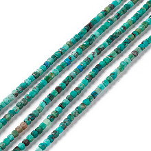 Honeyhandy Natural Chrysocolla Beads Strands, Faceted, Cube, 2.5x2.5x2.5mm, Hole: 0.6mm, about 177pcs/strand, 15.35 inch(39cm)