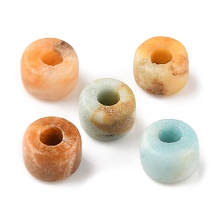 Honeyhandy Natural Flower Amazonite Beads, Column, 8x5.5~6mm, Hole: 3~3.2mm