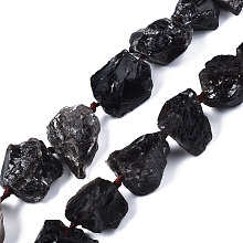 Honeyhandy Natural Smoky Quartz Beads Strands, Nuggets, 17~29x12~33x12~33mm, Hole: 2~2.5mm, about 15~17pcs/strand, 16.93~17.91 inch(43~45.5cm)