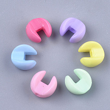 Honeyhandy Opaque Acrylic Combined Beads, Interlocking Beads, Mixed Color, 10.5x10.5x7mm, Hole: 1.5mm, about 1460pcs/500g