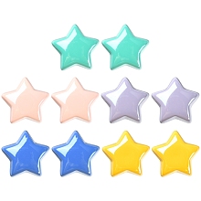 10Pcs 5 Colors Opaque Acrylic Beads, Pearlized, Star, Mixed Color, 20.5x21x12.5mm, Hole: 3.5mm, 2pcs/color