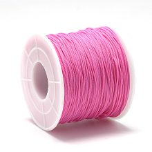 Honeyhandy Polyester Cords, Light Coral, 0.5~0.6mm, about 131.23~142.16 yards(120~130m)/roll