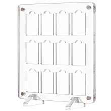 BENECREAT 12 Slots Acrylic Game Card Collection Display, Clear Game Card Storage Display Stands for Collectibles Trading Card