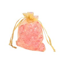 NBEADS 200PCS Organza Bags, Gold, 12x10cm