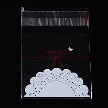 Honeyhandy Rectangle OPP Cellophane Bags, White, 9.9x6.9cm, Unilateral Thickness: 0.035mm, Inner Measure: 6.9x6.9cm, about 95~100pcs/bag