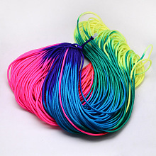 Honeyhandy Random Color Nylon Cord Ropes, Colorful, 4mm, about 109.36 yards(100m)/bundle