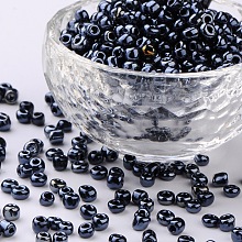 ARRICRAFT 6/0 Glass Seed Beads Round Pony Bead Diameter 4mm About 4500Pcs for Jewelry DIY Craft Black Opaque Colors