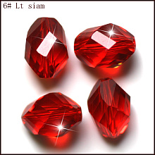 Honeyhandy Imitation Austrian Crystal Beads, Grade AAA, Faceted, Bicone, Red, 10x13mm, Hole: 0.9~1mm