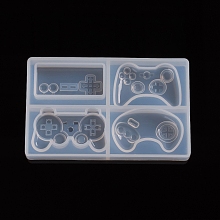 Honeyhandy Gamepad Silicone Molds, Resin Casting Molds, For UV Resin, Epoxy Resin Jewelry Making, White, 99x61.5x10mm, Inner Size: about 20~27x38~41.5mm