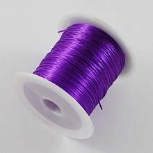 Stretch Elastic Beading Wire String, Dark Violet, 1mm, 10m/roll