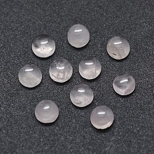 Honeyhandy Natural Rose Quartz Cabochons, Half Round/Dome, 4x1.5~2.5mm