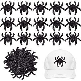 GORGECRAFT 40PCS 2.6" Halloween Non-Woven Patch Spider Patches Embroidered Fabric Appliques Sew On Stickers Decoration Ornaments for Clothing Bags, Hats, Embroidery Arts Crafts