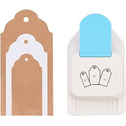  FINGERINSPIRE Paper Craft Tag Punch 1.5 2 2.5 Tag Shape  Lever Action Craft Puncher, 3 in 1 Gift Tag Paper Craft Punch Small Hole  Punch for Paper Crafting Scrapbooking Cards