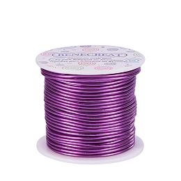 BENECREAT 18 Guage Aluminum Wire Length 492F Anodized Jewelry Craft Making Beading Floral Colored Aluminum Craft Wire - Purple