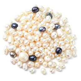 Honeyhandy Shell Pearl Beads, Oval, Mixed Color, 6~10x3~10x2.5~10mm, Hole: 0.6~1mm