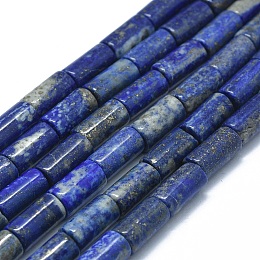 Honeyhandy Natural Lapis Lazuli Beads Strands, Column, 15~17x7.5~8mm, Hole: 1.2mm, about 24~25pcs/strand, 14.7~15.5 inch(37.5~39.5cm)