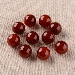 Honeyhandy Natural Red Agate Round Ball Beads, Gemstone Sphere, No Hole/Undrilled, 16mm