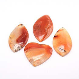 Honeyhandy Natural Carnelian Pendants, Mixed Shapes, 30~61x22~52x5~7mm, Hole: 1.5~2mm