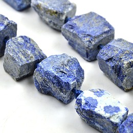 Honeyhandy Nuggets Natural Lapis Lazuli Beads Strands, 17~38x16~30mm, Hole: 2mm, about 14~15pcs/strand, 15.7 inch