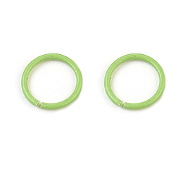 Honeyhandy Iron Jump Rings, Open Jump Rings, Lawn Green, 18 Gauge, 10x1mm, Inner Diameter: 8mm