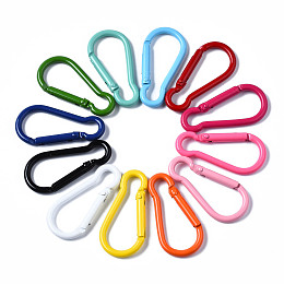 Honeyhandy Aluminum Rock Climbing Carabiners, Key Clasps, Mixed Color, 46x22.5x4.5mm, Inner Diameter: 39x16mm