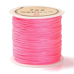 Honeyhandy 50 Yards Nylon Chinese Knot Cord, Nylon Jewelry Cord for Jewelry Making, Hot Pink, 0.8mm