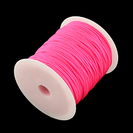 Honeyhandy Nylon Thread, Deep Pink, 1mm, about 153.1 yards(140m)/roll