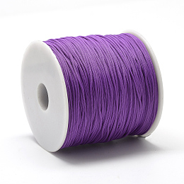 Honeyhandy Polyester Cords, Dark Orchid, 0.8mm, about 131.23~142.16 yards(120~130m)/roll