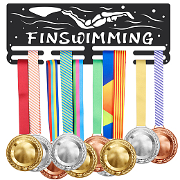 SUPERDANT Finswimming Medal Hanger Display Holder Sports Medal Display Rack for 40+ Fin Swimming Medals Trophy Holder Awards Sports Ribbon Holder Display Wall Hanging Athlete Gift