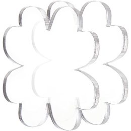 BENECREAT 15PCS Clear Acrylic Sheet 2.18x2.18" Four Leaf Clover Acrylic Cast Sheet for Engraved Signage and DIY Projects, 4mm thick