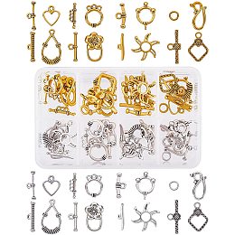 Jewelry Toggle Clasps Antiqued Silver Bracelet Necklace T Clasps 6 Sets Findings