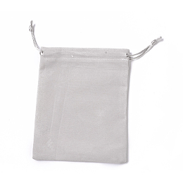 Honeyhandy Velvet Packing Pouches, Drawstring Bags, Dark Gray, 15~15.2x12~12.2cm