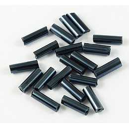 Honeyhandy Glass Bugle Beads, Seed Beads, Marine Blue, about 6mm long, 1.8mm in diameter, hole: 0.6mm, about 10000pcs/bag. Sold per package of one pound