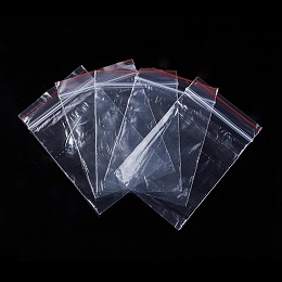 Honeyhandy Plastic Zip Lock Bags, Resealable Packaging Bags, Top Seal, Rectangle, Clear, 9x6cm, Unilateral Thickness: 1.2 Mil(0.03mm)