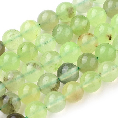 Arricraft Natural Prehnite Beads Strands, Round, 8mm, Hole: 1mm, about 47~48pcs/strand, 15.7 inches(40cm)