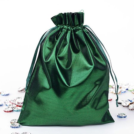 NBEADS 5 Pcs 6.9x5.1 Inch Sea Green Satin Drawstring Bags Wedding Party Favors Jewelry Pouches Candy Gift Bags