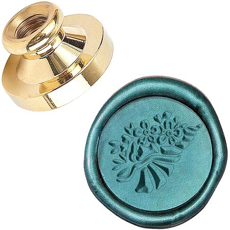 CRASPIRE Flower Conch Wax Seal Stamp Head Replacement 3D Embosser Sealing Stamp Heads Only Removable Sealing Brass Stamp Head for Decorating Wedding Letters Invitations Envelopes Gift Packing