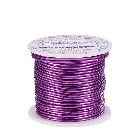 BENECREAT 12 Gauge Aluminum Wire Length 100FT Anodized Jewelry Craft Making Beading Floral Colored Aluminum Craft Wire - Purple