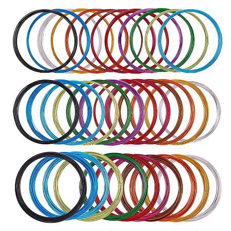 PandaHall Elite 36 Rolls 12 Colors 3 Sizes 5 M/Roll 0.8/1/1.5mm Aluminum Craft Wire Flexible Metal Artistic Floral Jewelry Beading Wire DIY Craft Jewelry Making, 20/18/14 Gauge