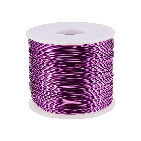 PandaHall Elite 18 Gauge Anodized Aluminum Wire Bendable Metal Craft Wire Flexible Artistic Floral Jewelry Beading Wire for DIY Earring Bracelet Jewelry Craft Making, Length 150 M/492 Feet, Purple