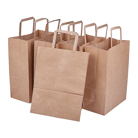 BENECREAT 15 Pack Large Brown Kraft Paper Bags with Twisted Handles(10x5x12.5), Shopping/Party Favor/Gift Bags for Birthday Wedding Parties, Holidays and Other Occasions