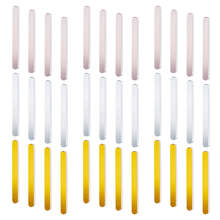 AHANDMAKER 60 Pcs Mini Acrylic Popsicle Sticks, 3 Colors Reusable Cakesicle Sticks Acrylic Crafts Sticks Mirror Ice Cream Sticks for DIY Craft Lollipop Candy Party Wedding Favor Gift, 4.52Inch
