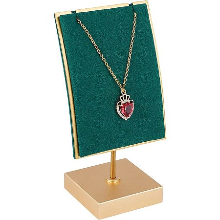FINGERINSPIRE Green Necklace Display Stand Covered with Velvet 4.45