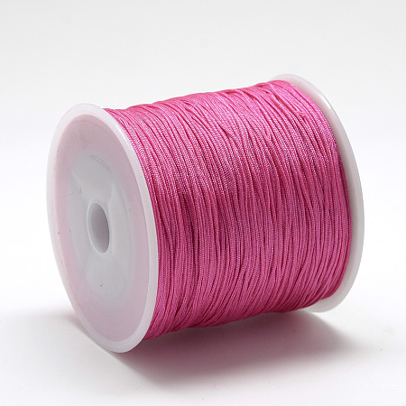 Honeyhandy Nylon Thread, Chinese Knotting Cord, Light Coral, 0.8mm, about 109.36 yards(100m)/roll